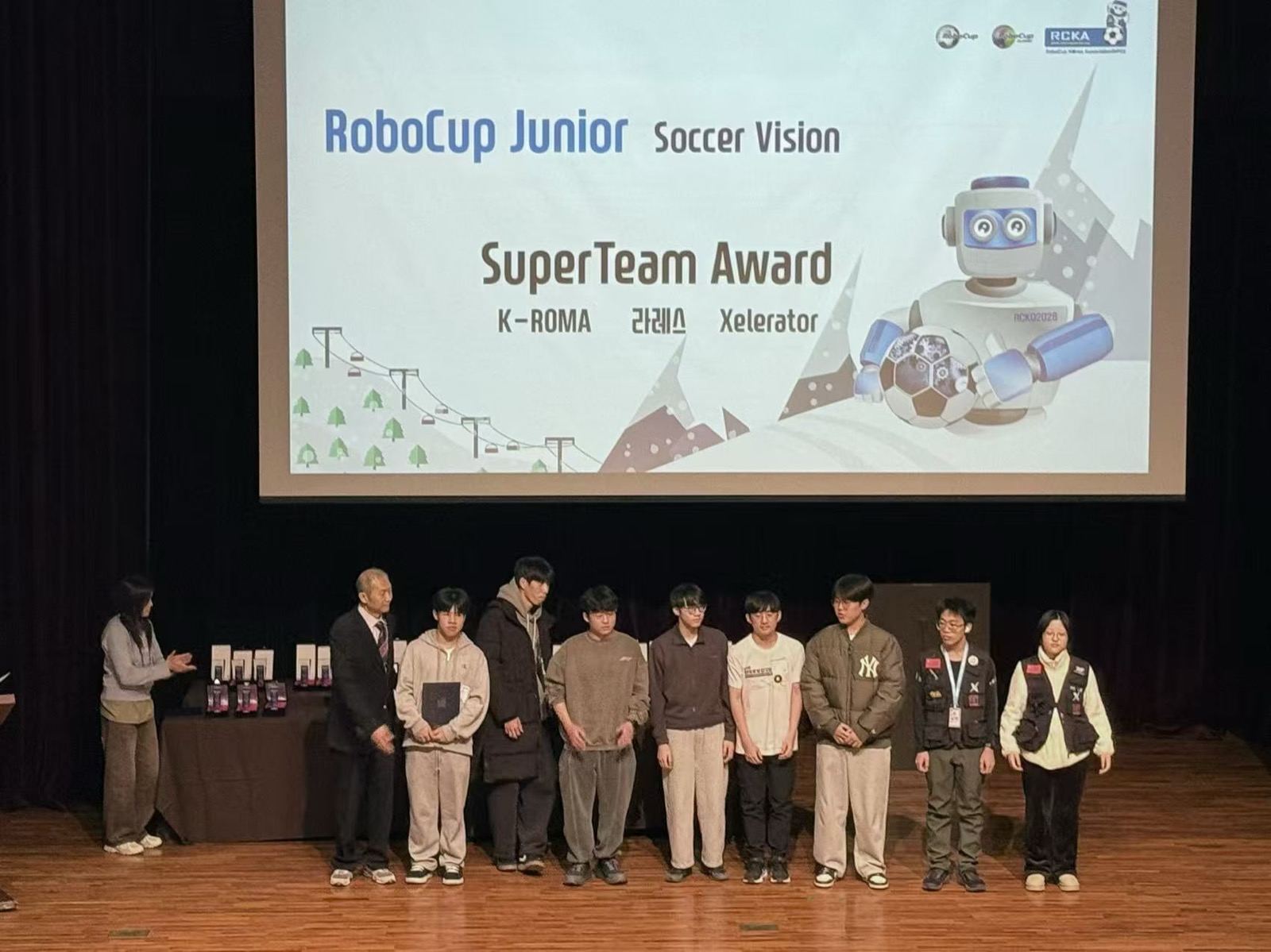 Xelerator at RoboCup Junior 2026 SuperTeam award ceremony