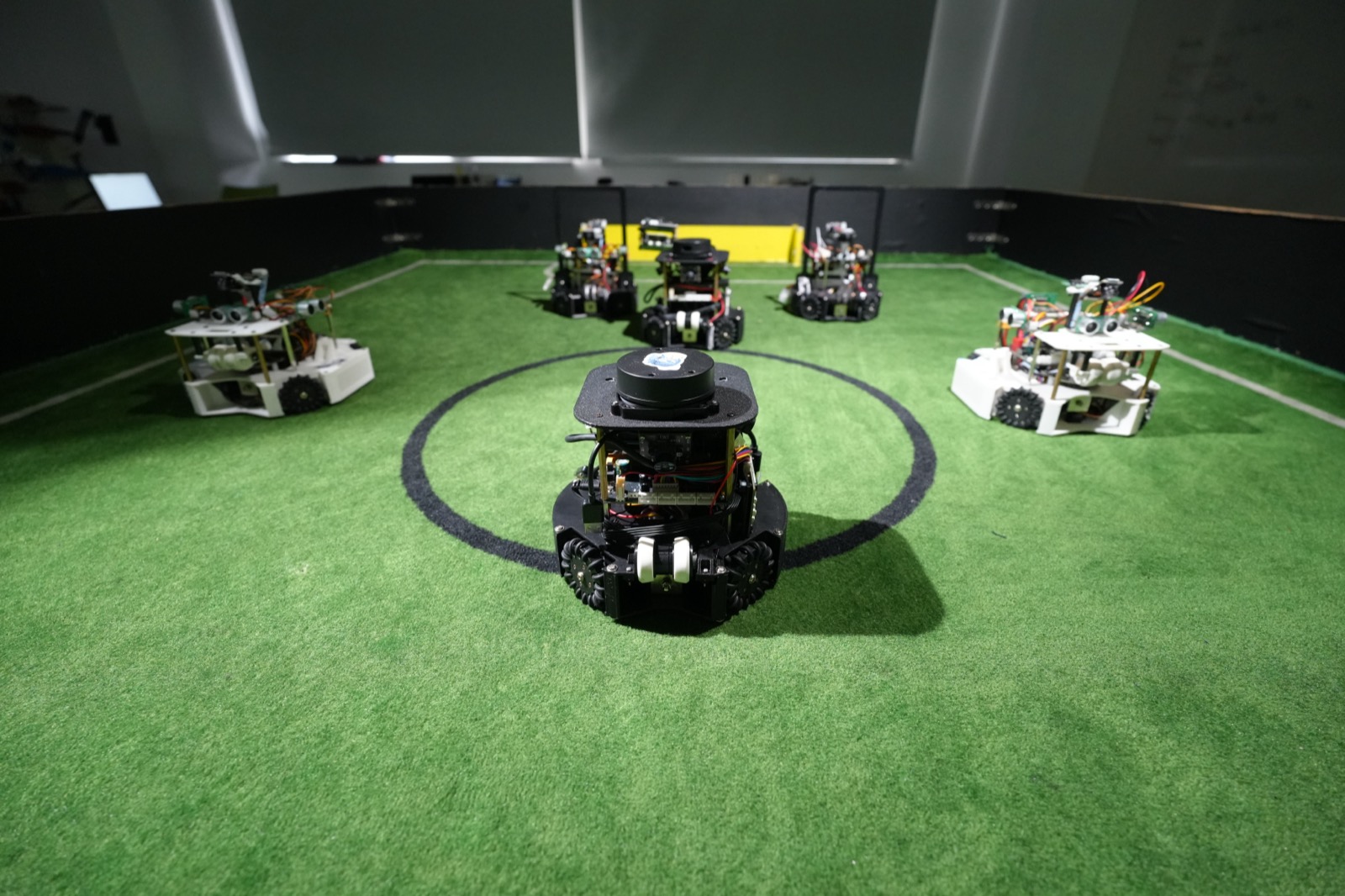Xelerator robots lined up for testing